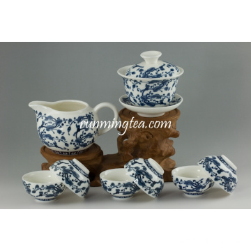 Qinghua Cerâmica Gift Tea Cup Set